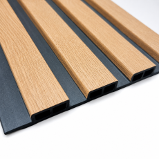 Light Oak Wood Effect WPC Slatted Wall Panels – Waterproof Indoor & Outdoor Cladding | Premium Feature Wall Panels